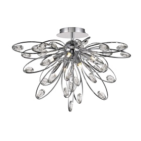 Harlow Crystal Ceiling Lights Diyas Flush Crystal Fittings Harlow Crystal Ceiling Lights Diyas Flush Crystal Fittings